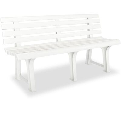 vidaXL 145 cm Plastikowa ławka ogrodowa - Zewnętrzne siedzenie vidaXL 145 cm Plastikowa ławka ogrodowa - Zewnętrzne siedzenie