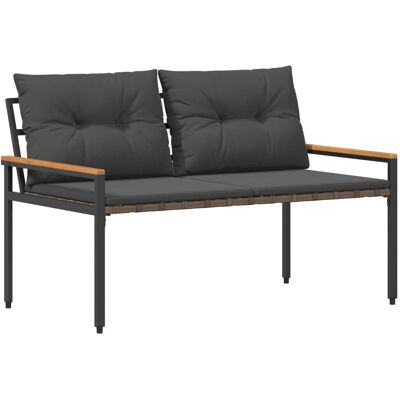 vidaXL Ławka ogrodowa 2 -Seater 116 x 67,5 x 72 cm polirattan vidaXL Ławka ogrodowa 2 -Seater 116 x 67,5 x 72 cm polirattan