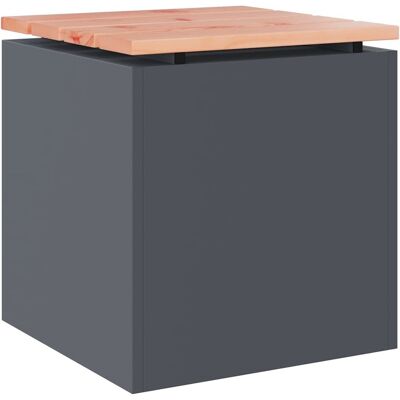 vidaXL Ławka ogrodowa Antracyt 40 x 40 x 43 cm Stal vidaXL Ławka ogrodowa Antracyt 40 x 40 x 43 cm Stal