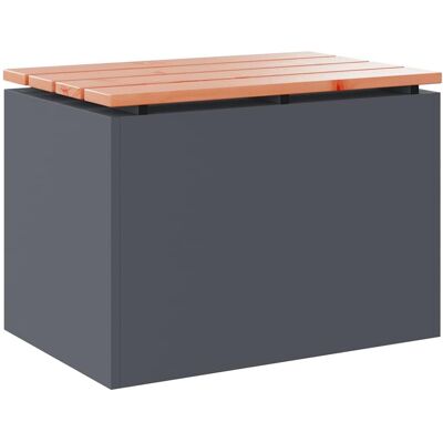vidaXL Ławka ogrodowa Antracyt 60 x 40 x 43 cm Stal vidaXL Ławka ogrodowa Antracyt 60 x 40 x 43 cm Stal