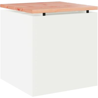 vidaXL Ławka ogrodowa Biały 40 x 40 x 43 cm Stal vidaXL Ławka ogrodowa Biały 40 x 40 x 43 cm Stal