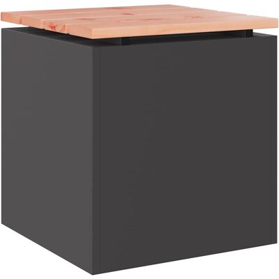 vidaXL Ławka ogrodowa Czarny 40 x 40 x 43 cm Stal vidaXL Ławka ogrodowa Czarny 40 x 40 x 43 cm Stal