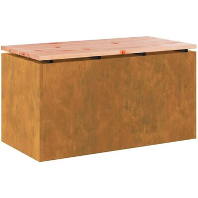 vidaXL Ławka ogrodowa Rdzawy 80 x 40 x 43 cm stal kortenowska vidaXL Ławka ogrodowa Rdzawy 80 x 40 x 43 cm stal kortenowska