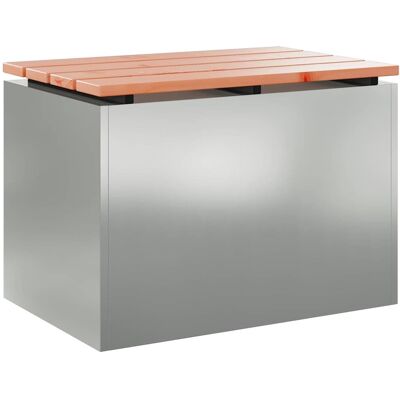 vidaXL Ławka ogrodowa Srebrny 60 x 40 x 43 cm Stal galwanizowana vidaXL Ławka ogrodowa Srebrny 60 x 40 x 43 cm Stal galwanizowana
