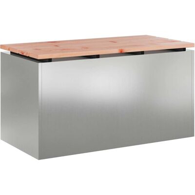 vidaXL Ławka ogrodowa Srebrny 80 x 40 x 43 cm Stal galwanizowana vidaXL Ławka ogrodowa Srebrny 80 x 40 x 43 cm Stal galwanizowana