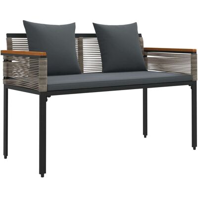 vidaXL Ławka ogrodowa Szary i ciemnoszary 117 x 54 x 74.5 cm vidaXL Ławka ogrodowa Szary i ciemnoszary 117 x 54 x 74.5 cm
