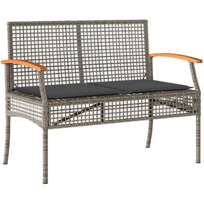 Ławka ogrodowa z poduszką - Odporne na warunki atmosferyczne rattan - 108x85x108cm Ławka ogrodowa z poduszką - Odporne na warunki atmosferyczne rattan - 108x85x108cm