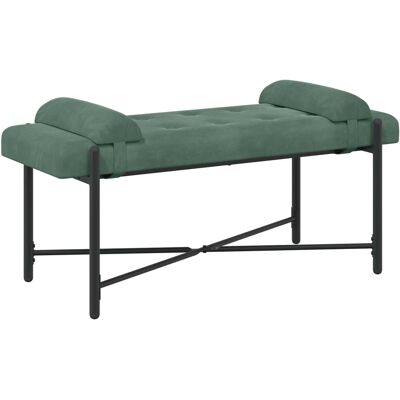 vidaXL Ławka z guzikami i poduszkami Zielony morski 110 x 40 x 46 cm vidaXL Ławka z guzikami i poduszkami Zielony morski 110 x 40 x 46 cm