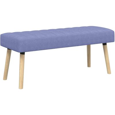 vidaXL Ławka z kanalikowym pikowaniem Niebieski dżins 110 x 40 x 46 cm vidaXL Ławka z kanalikowym pikowaniem Niebieski dżins 110 x 40 x 46 cm