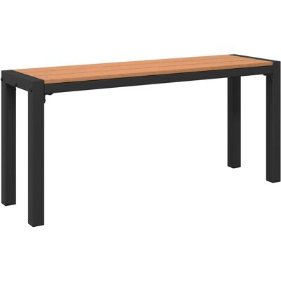 Vidaxl - Ławka ogrodowa 100 cm - stal & WPC brązowy/czarny Vidaxl - Ławka ogrodowa 100 cm - stal & WPC brązowy/czarny