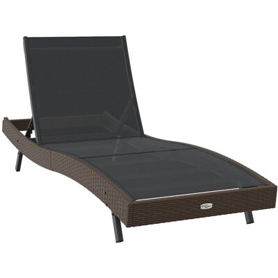 vidaXL Leżak 1-osoba Brązowy 197 x 70 x 82 cm Polirattan vidaXL Leżak 1-osoba Brązowy 197 x 70 x 82 cm Polirattan