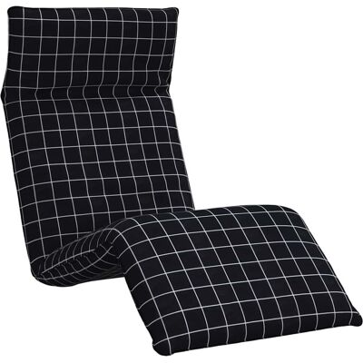 vidaXL Leżak składany czarny wzór w kratkę 175x54x8,5cm tkanina Oxford vidaXL Leżak składany czarny wzór w kratkę 175x54x8,5cm tkanina Oxford