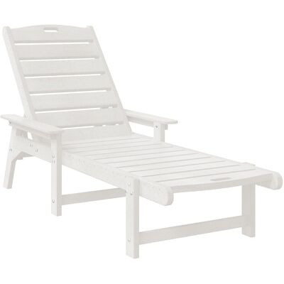 vidaXL Leżaki słoneczne 2 szt. biały 162x53x98.5 cm HDPE vidaXL Leżaki słoneczne 2 szt. biały 162x53x98.5 cm HDPE