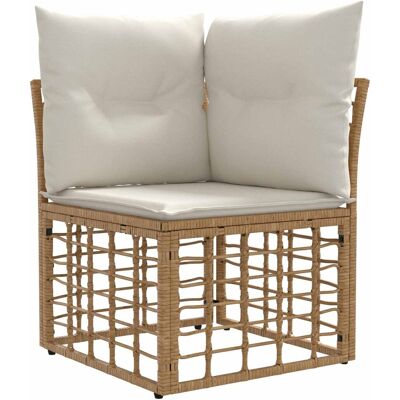 vidaXL Modularna narożna sofa ogrodowa naturalny polirattan vidaXL Modularna narożna sofa ogrodowa naturalny polirattan