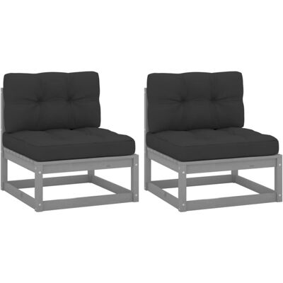 vidaXL Środkowa sofa ogrodowa z poduszkami - Meble ogrodowe vidaXL Środkowa sofa ogrodowa z poduszkami - Meble ogrodowe