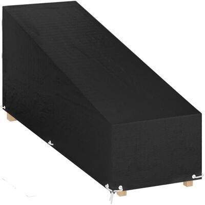 vidaXL Czarna osłona na leżak 205x75x40/70 cm Wodoszczelna i UV odporna vidaXL Czarna osłona na leżak 205x75x40/70 cm Wodoszczelna i UV odporna
