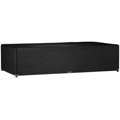 vidaXL Czarna prostokątna osłona na meble ogrodowe 315x160x75 cm vidaXL Czarna prostokątna osłona na meble ogrodowe 315x160x75 cm