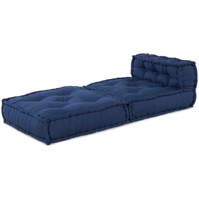 vidaXL - Pouffe Indigo Cotton - Indigo - 70x70x54 cm - ottoman vidaXL - Pouffe Indigo Cotton - Indigo - 70x70x54 cm - ottoman