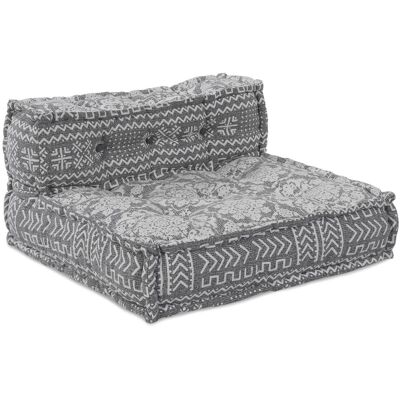 vidaXL Szary puf - Pufa, 70x70x54 cm, Bawełna, Nowoczesny, Wnętrze vidaXL Szary puf - Pufa, 70x70x54 cm, Bawełna, Nowoczesny, Wnętrze