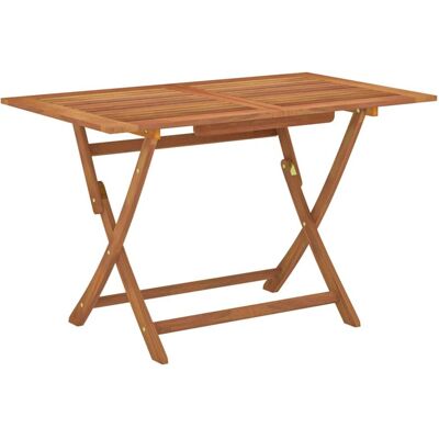 vidaXL Składany stół ogrodowy, 120x70x75 cm, lite drewno eukaliptusowe vidaXL Składany stół ogrodowy, 120x70x75 cm, lite drewno eukaliptusowe