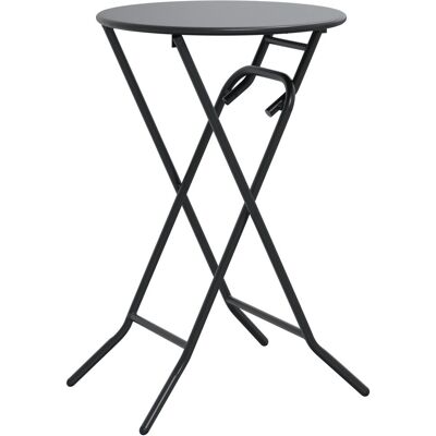 vidaXL Składany stół ogrodowy Antracytowy Ø50x72 cm Stal vidaXL Składany stół ogrodowy Antracytowy Ø50x72 cm Stal