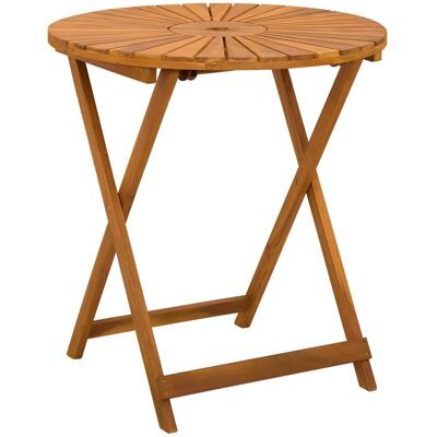 vidaXL Składany Stół Ogrodowy naturalny Ø70 x 75 cm Lite Drewno Akacji vidaXL Składany Stół Ogrodowy naturalny Ø70 x 75 cm Lite Drewno Akacji