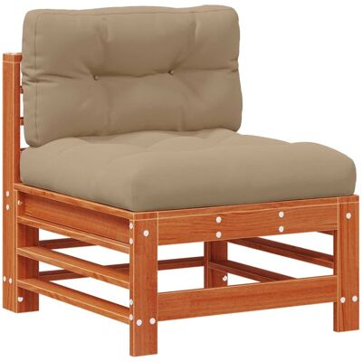 vidaXL Sofa Środkowa do Ogrodu Lite drewno sosnowe Woskowy Brąz vidaXL Sofa Środkowa do Ogrodu Lite drewno sosnowe Woskowy Brąz