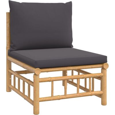 vidaXL Środkowa Sofa Ogrodowa - Modułowa Kanapa z Bambusa vidaXL Środkowa Sofa Ogrodowa - Modułowa Kanapa z Bambusa
