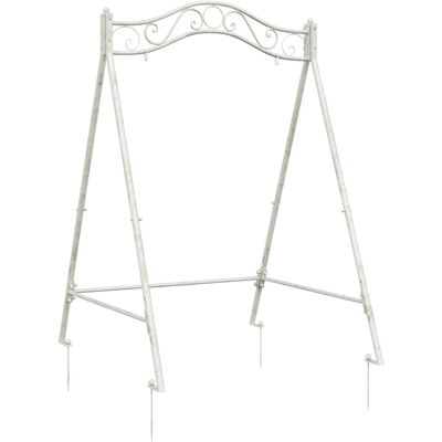 vidaXL Stelaż Huśtawki Antyczna biel 113 x 121,5 x 168 cm Stal vidaXL Stelaż Huśtawki Antyczna biel 113 x 121,5 x 168 cm Stal