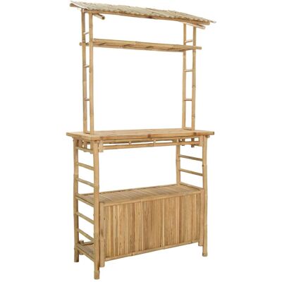 vidaXL Stół barowy na zewnątrz Naturalny 110 x 50 x 210 cm Bambus vidaXL Stół barowy na zewnątrz Naturalny 110 x 50 x 210 cm Bambus