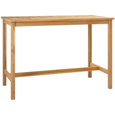 vidaXL Stół barowy naturalny 150 x 75 x 105 cm Lite drewno teakowe vidaXL Stół barowy naturalny 150 x 75 x 105 cm Lite drewno teakowe