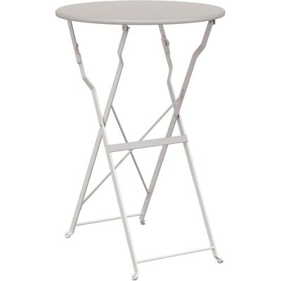 vidaXL Stół Bistro Składany Beżowy Ø50x71 cm Stal Malowana vidaXL Stół Bistro Składany Beżowy Ø50x71 cm Stal Malowana