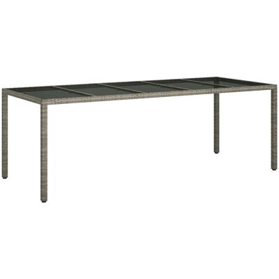 vidaXL Stół Jadalny Szary 250x100x75 cm Polirattan vidaXL Stół Jadalny Szary 250x100x75 cm Polirattan