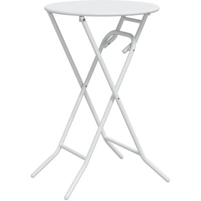 vidaXL Stół Ogrodowy Biały Ø50x72 cm Stal vidaXL Stół Ogrodowy Biały Ø50x72 cm Stal