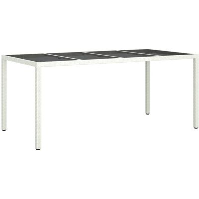 vidaXL Stół ogrodowy Biały 190x90x75 cm Polirattan vidaXL Stół ogrodowy Biały 190x90x75 cm Polirattan