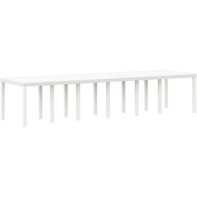 vidaXL Stół Ogrodowy Biały 350x100x73 cm Poly Rattan vidaXL Stół Ogrodowy Biały 350x100x73 cm Poly Rattan