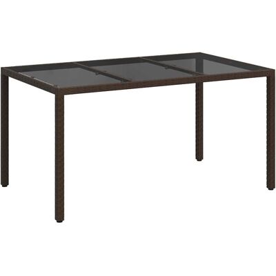vidaXL Stół Ogrodowy Brązowy 150 x 90 x 75 cm polirattan vidaXL Stół Ogrodowy Brązowy 150 x 90 x 75 cm polirattan