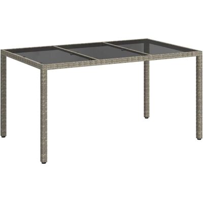 vidaXL Stół Ogrodowy Szary 150 x 90 x 75 cm polirattan vidaXL Stół Ogrodowy Szary 150 x 90 x 75 cm polirattan