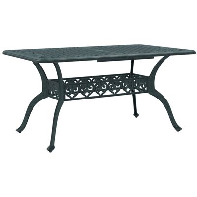vidaXL Stół ogrodowy Zielony 150x90x72 cm Odlewany aluminium - Stół ogrodowy vidaXL Stół ogrodowy Zielony 150x90x72 cm Odlewany aluminium - Stół ogrodowy