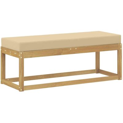 vidaXL Stołek Ławka na Zewnątrz z poduszką Biały 115 x 43 x 45 cm vidaXL Stołek Ławka na Zewnątrz z poduszką Biały 115 x 43 x 45 cm
