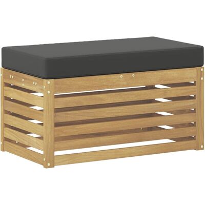 vidaXL Stołek Ławka na Zewnątrz z poduszką Biały 80 x 43 x 45 cm vidaXL Stołek Ławka na Zewnątrz z poduszką Biały 80 x 43 x 45 cm
