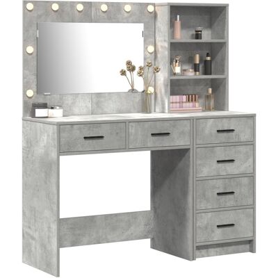 vidaXL Zestaw 2 w szarym betonie Beton Średni Szafka - Highboard vidaXL Zestaw 2 w szarym betonie Beton Średni Szafka - Highboard