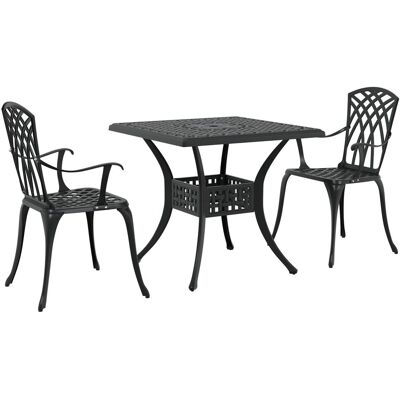 vidaXL Zestaw 2 Czarny Odlew Aluminium 80 cm Wstawki Dekoracyjne vidaXL Zestaw 2 Czarny Odlew Aluminium 80 cm Wstawki Dekoracyjne