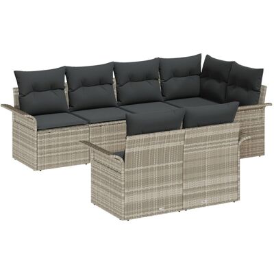 vidaXL Zestaw wypoczynkowy ogrodowy 7-częściowy Nowoczesny Design Wodoodporny Rattan vidaXL Zestaw wypoczynkowy ogrodowy 7-częściowy Nowoczesny Design Wodoodporny Rattan