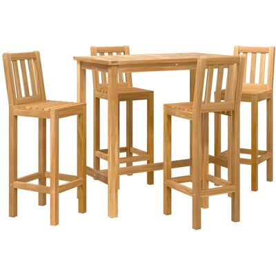 vidaXL zestaw barowy na zewnątrz 5 pcs Nieprzetworzone vidaXL zestaw barowy na zewnątrz 5 pcs Nieprzetworzone