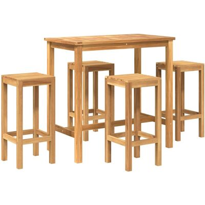 Vidaxl Zestaw Barowy Na Zewnątrz 5 Pcs Nieprzetworzone Vidaxl Zestaw Barowy Na Zewnątrz 5 Pcs Nieprzetworzone