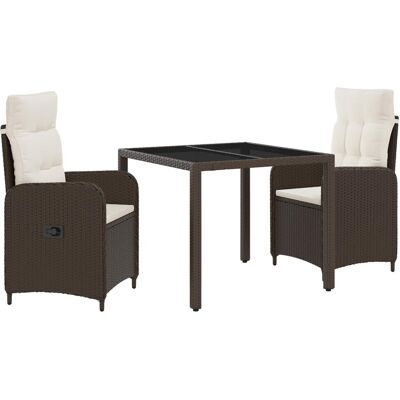 vidaXL Zestaw do jedzenia na zewnątrz z poduszką 3 pcs vidaXL Zestaw do jedzenia na zewnątrz z poduszką 3 pcs