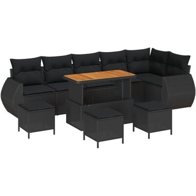 vidaXL Zestaw ogrodowy z 10 elementami i poduszkami Czarny Rattan Poli Akacja, vidaXL Zestaw ogrodowy z 4 elementów i poduszkami Czarny Rattan Poli .. vidaXL Zestaw ogrodowy z 10 elementami i poduszkami Czarny Rattan Poli Akacja, vidaXL Zestaw ogrodowy z 4 elementów i poduszkami Czarny Rattan Poli ..