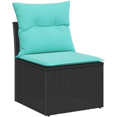 vidaXL Zestaw Sof 4 pcs Czarny polirattan vidaXL Zestaw Sof 4 pcs Czarny polirattan