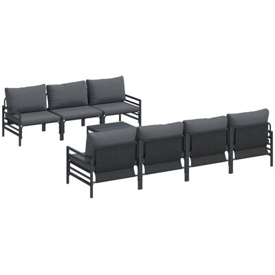 vidaXL Zestaw Sof na Ogród 8 pcs Antracyt 70 x 70.5 x 31.5 cm vidaXL Zestaw Sof na Ogród 8 pcs Antracyt 70 x 70.5 x 31.5 cm